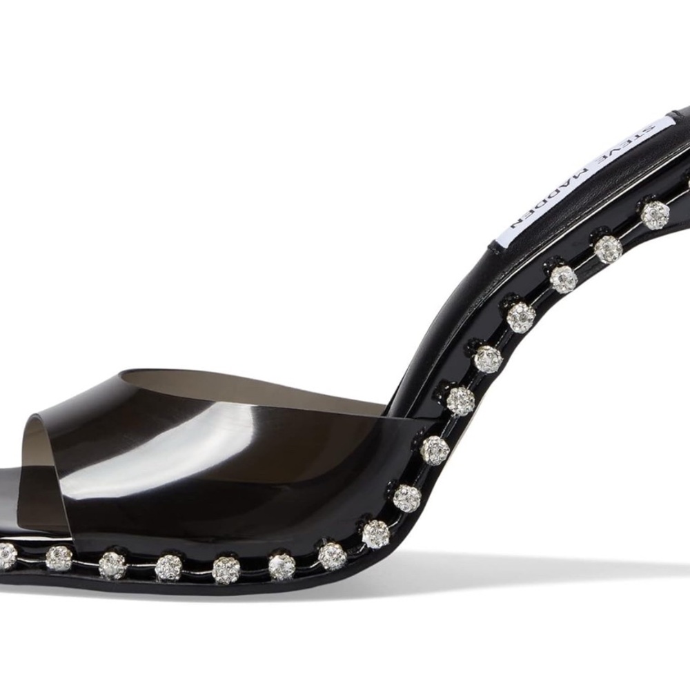 NWOB Steve Madden Women’s Zaylee Black Rhinestone Heels Size 8 - Sold Out - Picture 12 of 13